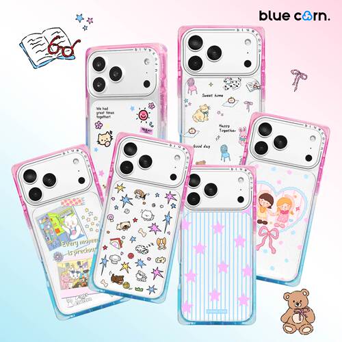 【bluecorn】蓝色苞米晶透粉蓝奶方合集适用于苹果iPhone17/16/15/PRO/MAX magsafe磁吸方形渐变直角边手机壳
