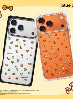【bluecorn】蓝色苞米联名猫咪小鼻嘎适用于iPhone 17/16/15PRO/MAX magsafe镜面磁吸防摔手机壳全包保护套