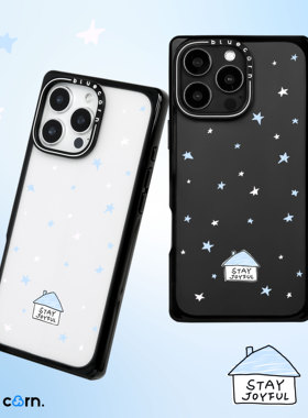 【bluecorn】蓝色苞米原创星星房子适用于iPhone 17/16/15PRO/MAX magsafe镜面磁吸卡通简约防摔手机壳保护套