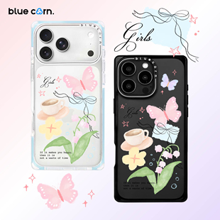 【bluecorn】蓝色苞米原创蝴蝶信差适用于iPhone 17/16/15PRO/MAX magsafe镜面磁吸防摔手机壳全包卡通保护套