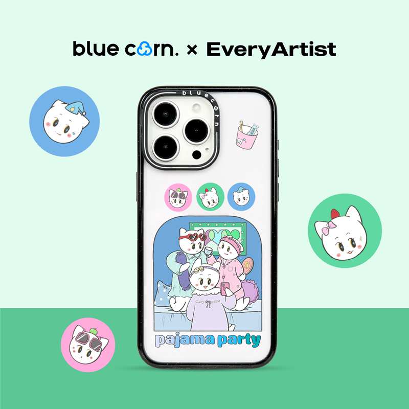 【bluecorn】蓝色苞米联名quevy睡衣派对 适用于iPhone 17\16\15 PRO MAX magsafe镜面磁吸防摔手机壳