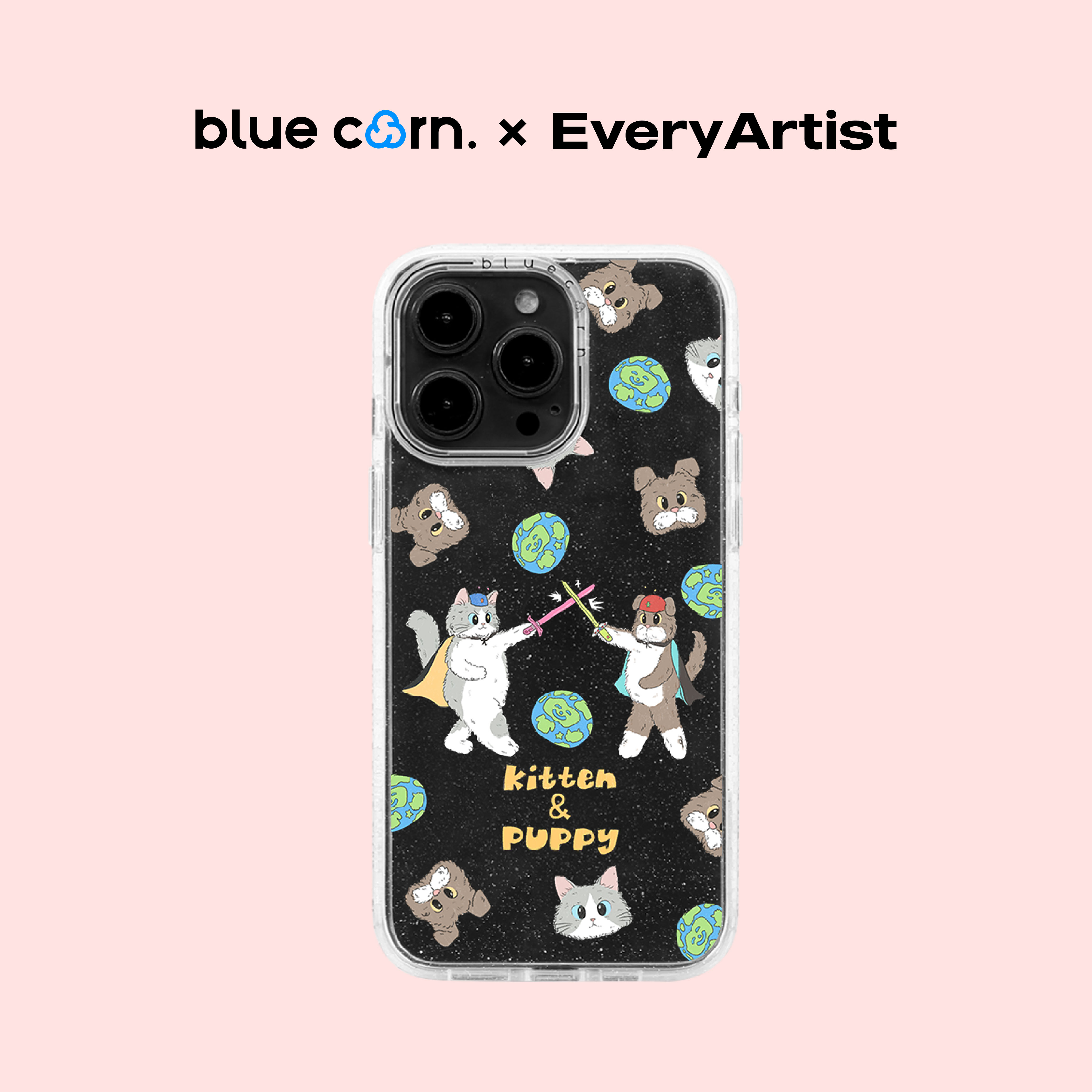 【bluecorn】蓝色苞米艺术家quevy猫狗大战适用于iPhone 17/16/15PRO/MAX magsafe 镜面磁吸防摔手机壳保护套