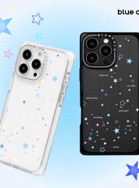 【bluecorn】蓝色苞米浪漫星语适用于iPhone 17/16/15PRO/MAX magsafe镜面磁吸简约卡通防摔手机壳全包保护套