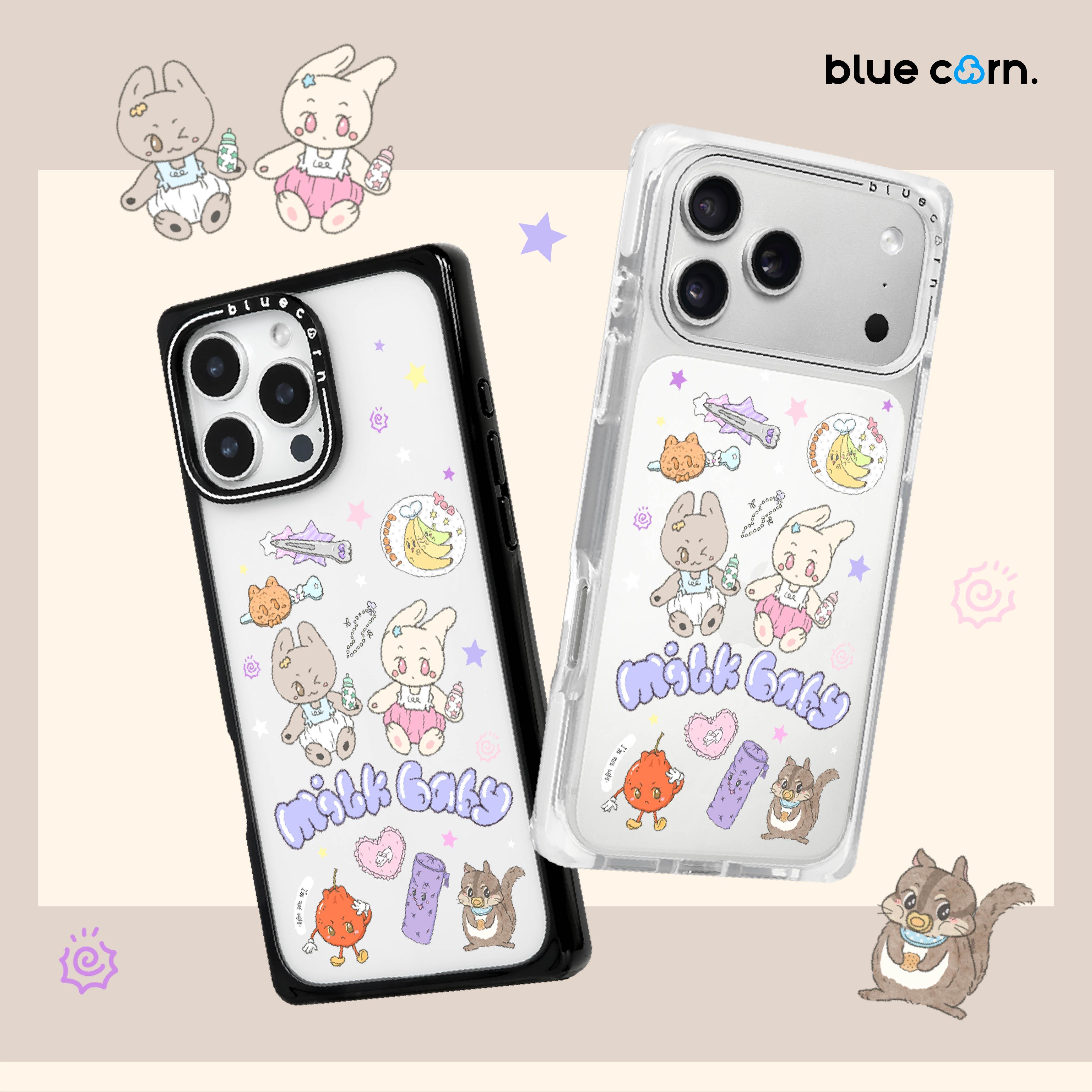 【bluecorn】蓝色苞米设计师quevy奶宝 适用于iPho