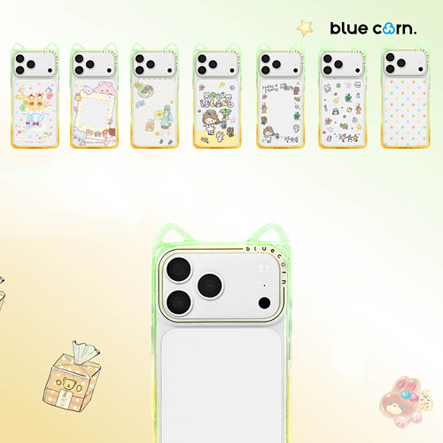【bluecorn】蓝色苞米原创森林落日合集渐变色猫耳手机壳适用于iPhone 17/16/PRO/MAX magsafe磁吸卡通保护套