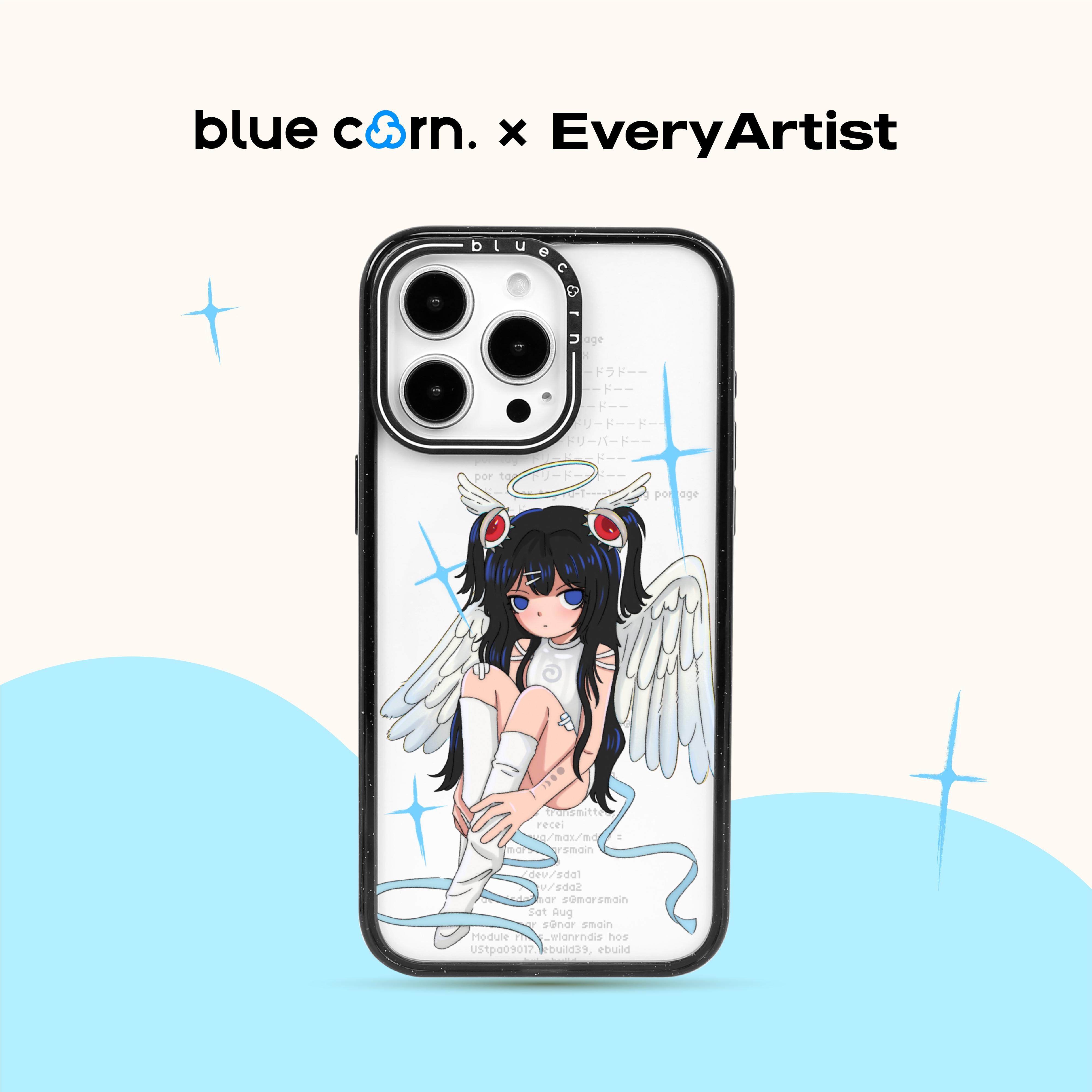 【bluecorn】蓝色苞米天使女孩适用于iPhone 17/16/15PRO/MAX magsafe 镜面磁吸漫画风卡通防摔手机壳保护套,3C数码配件,手机保护套/壳,淘宝优惠券,粉丝福利购,淘宝优惠卷