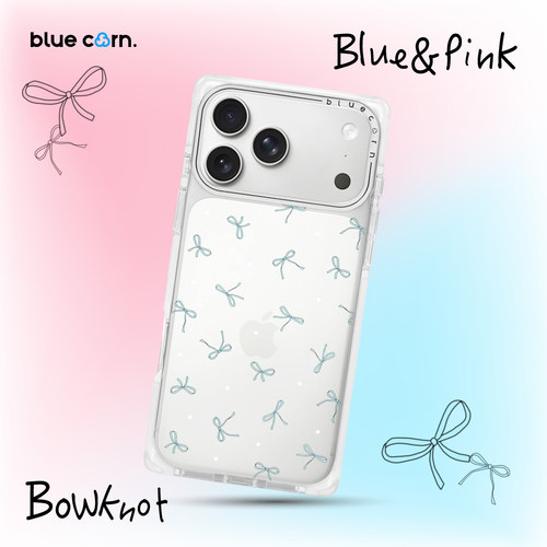 【bluecorn】蓝色苞米原创粉色蓝色蝴蝶结适用于iPhone 17/16/15 PRO/MAX magsafe 镜面磁吸防摔全包手机壳