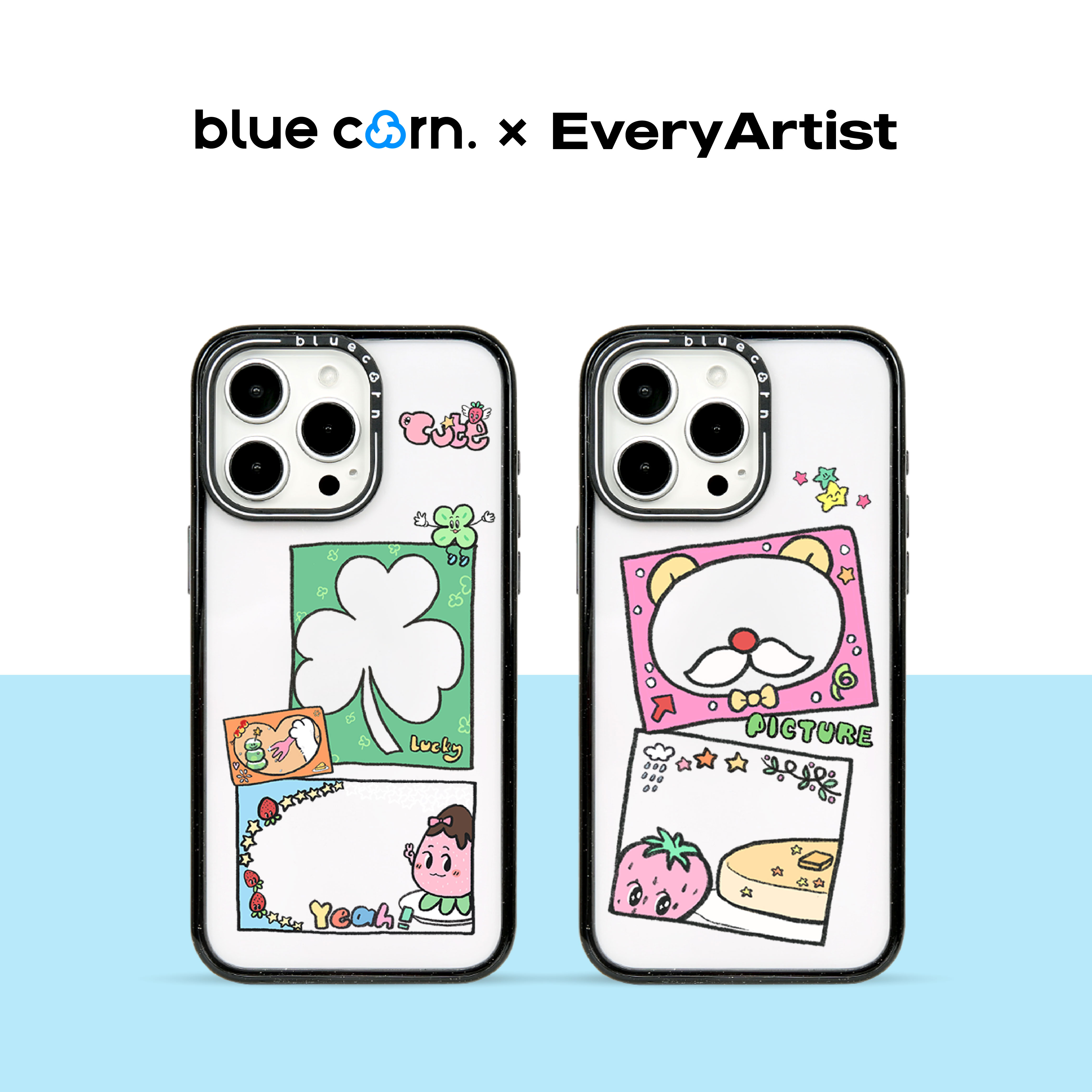 【bluecorn】蓝色苞米 艺术家quevy可爱相框系列适用于苹果iPhone 17/16/15/pro/max磁吸magsafe 防摔手机壳