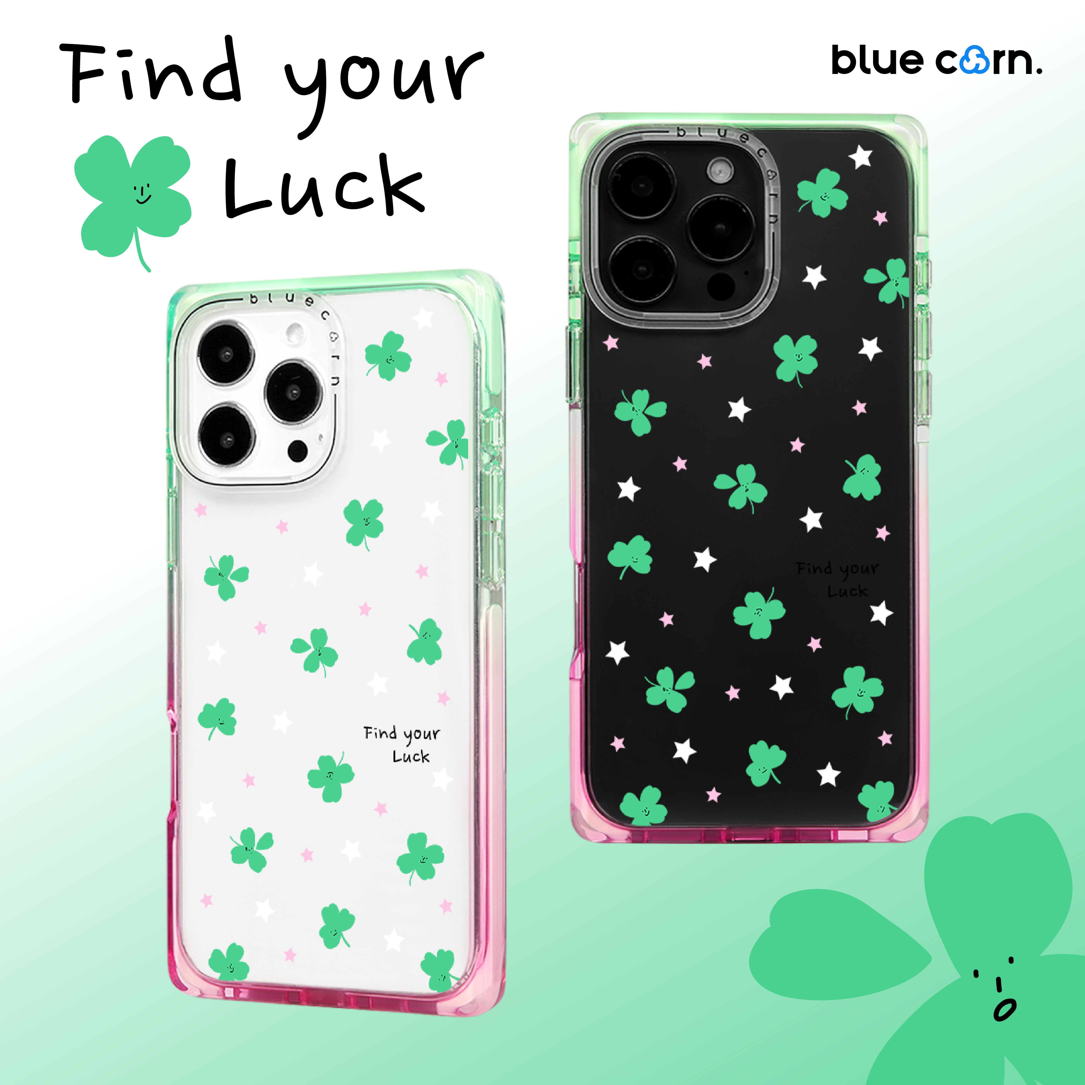 【bluecorn】蓝色苞米原创四叶草适用于iPhone 17/16/15/PRO/MAX magsafe镜面磁吸防摔全包手机壳保护套