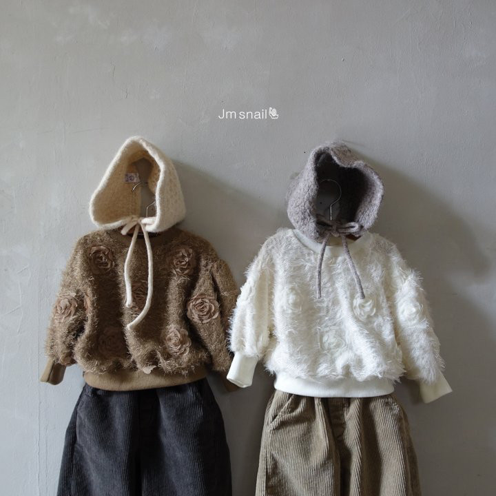 NNKIDS韩国进口正品童装代购女童儿童韩系立体花朵毛绒卫衣