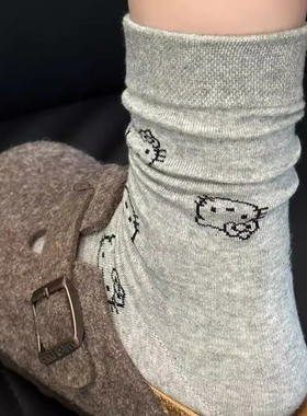 灰色系！kitty wa入秋喽~可可爱爱，舒适慵懒！太适合搭配勃肯鞋