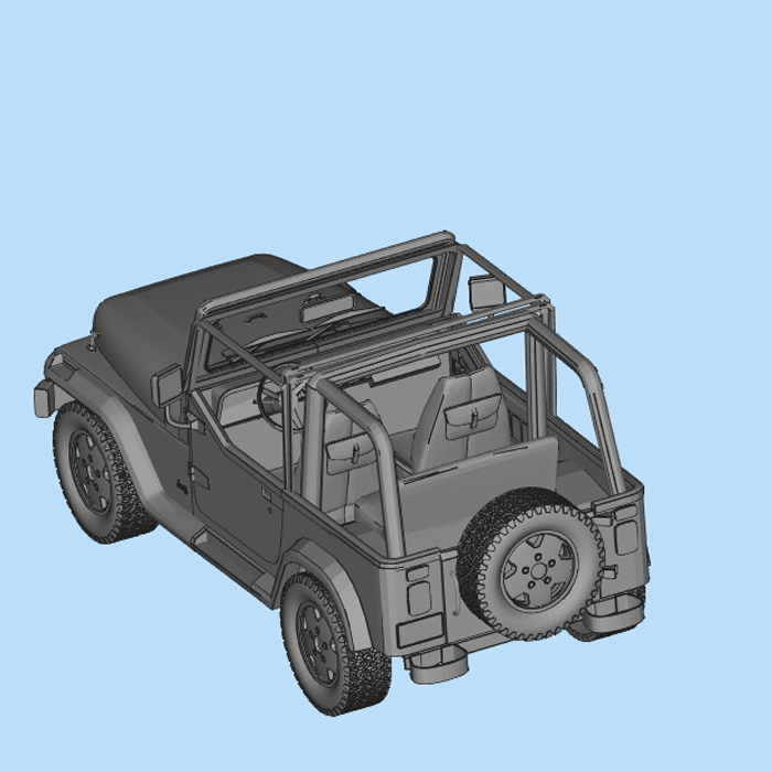 jeep敞篷越野车模型01200704三维图纸(STL格式)