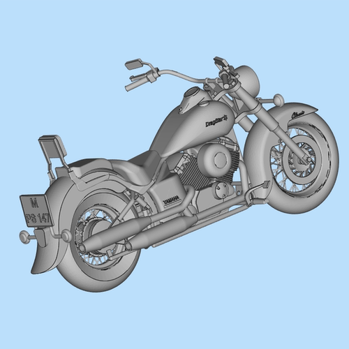 DragStar XVS650 V-Star 摩托车01211118三维图纸（STL格式）