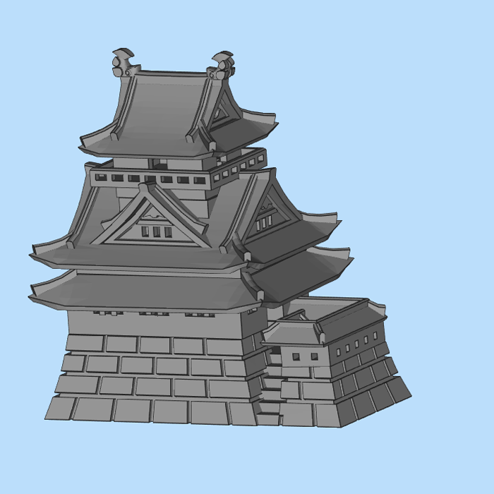 日本岐阜城建筑01200929三维图纸(stl格式)
