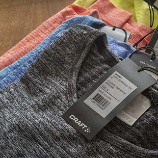 瑞典craft男士核心无缝跑步和训练健身锻炼短袖圆领内衣1904881