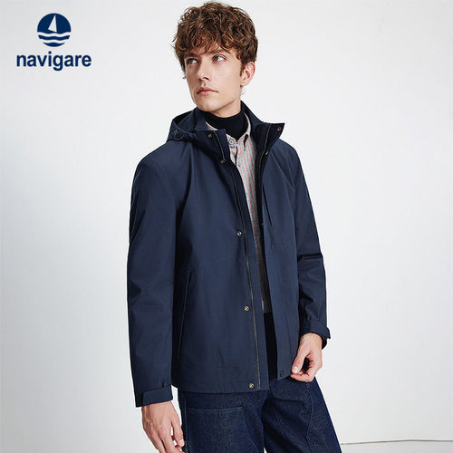 Navigare内里夹棉连帽外套