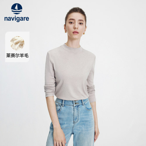 Navigare轻薄修身套头长袖T恤