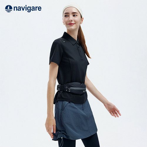Navigare轻薄修身短袖POLO衫