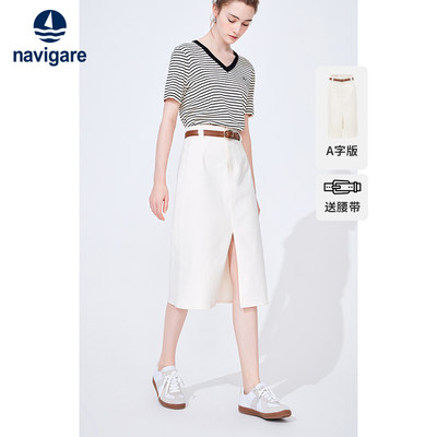 意大利小帆船牛仔半身裙女