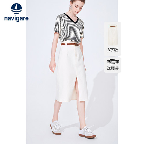 意大利小帆船牛仔半身裙女