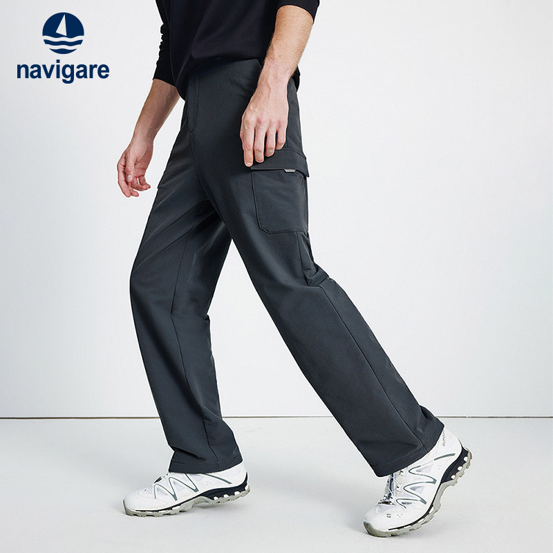 Navigare意大利小帆船潮流阔腿裤男士2025秋冬新品加厚加