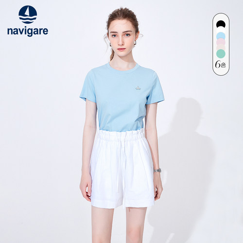 意大利小帆船休闲短袖T恤女