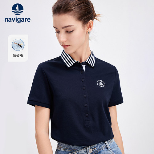 小帆船新款白色休闲针织POLO衫