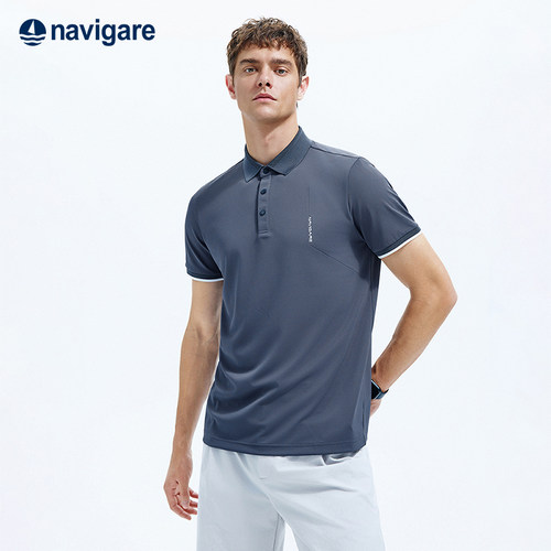 Navigare薄款速干短袖POLO衫