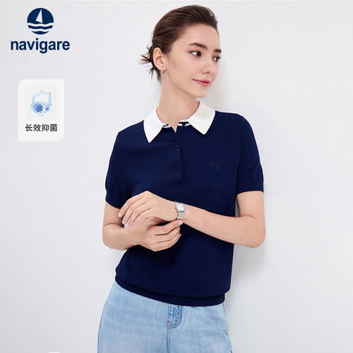 小帆船夏季休闲针织保罗polo衫