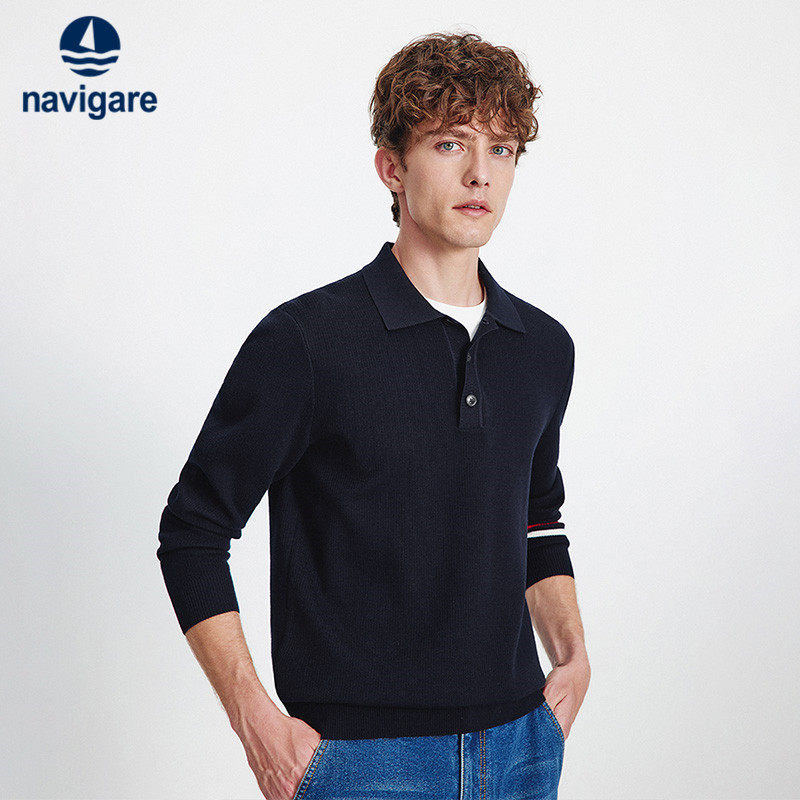 Navigare意大利小帆船老钱风休闲针织衫男25秋冬新款可机洗
