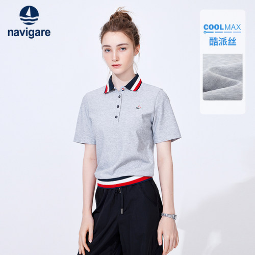 意大利小帆船休闲短袖Polo衫女