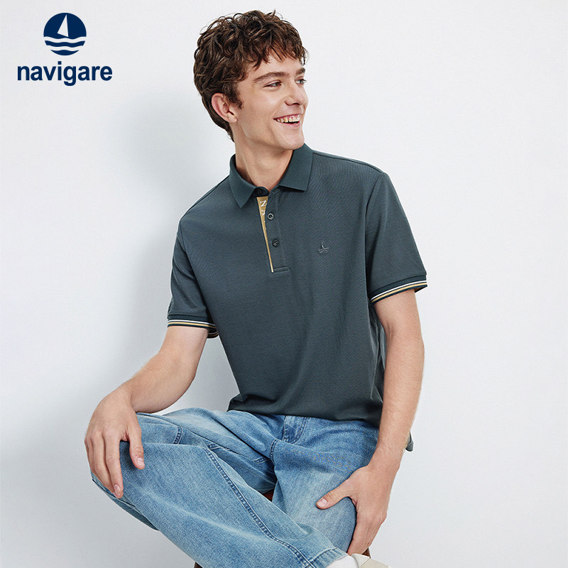 [防蚊虫]Navigare意大利小帆船短袖POLO衫男2026夏季翻领休闲T恤,男装,Polo衫,淘宝优惠券,粉丝福利购,淘宝优惠卷