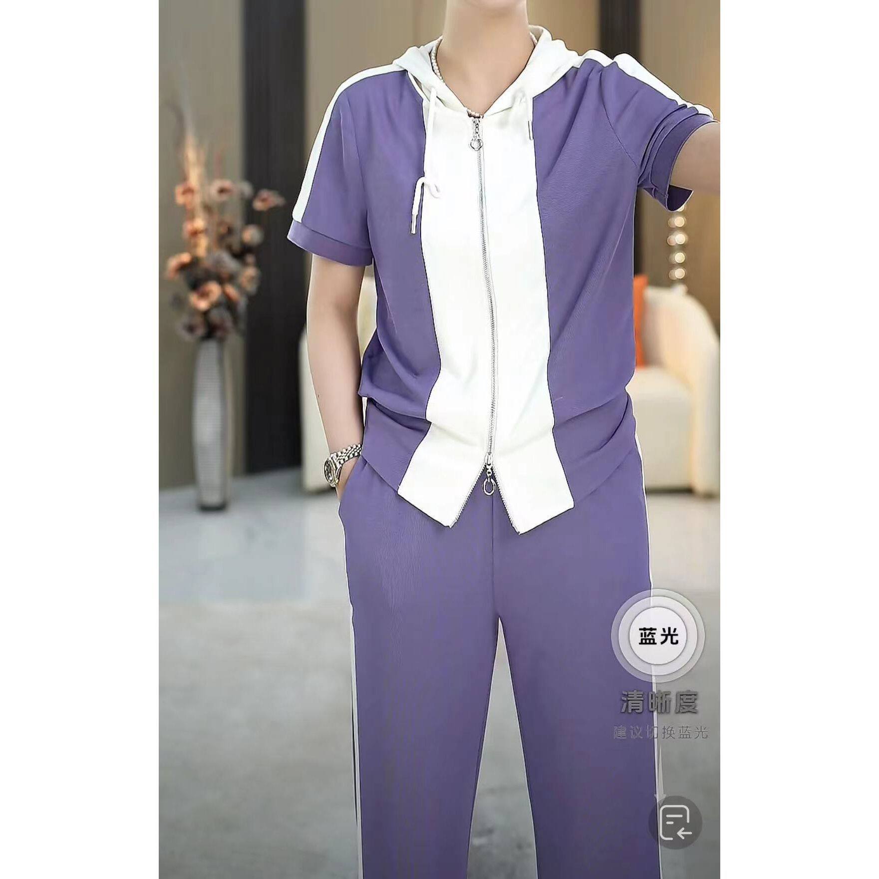 HT492套装女两件2026新时尚夏国风百搭气质显瘦短袖裤子热销爆款