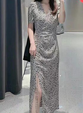 HQ822连衣裙女2026年新款夏时尚显瘦大码遮肉中年女妈妈装高级感