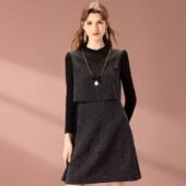 HQ991连衣裙女2026年新款 显瘦遮肉中年女妈妈装 春秋季 热销大码