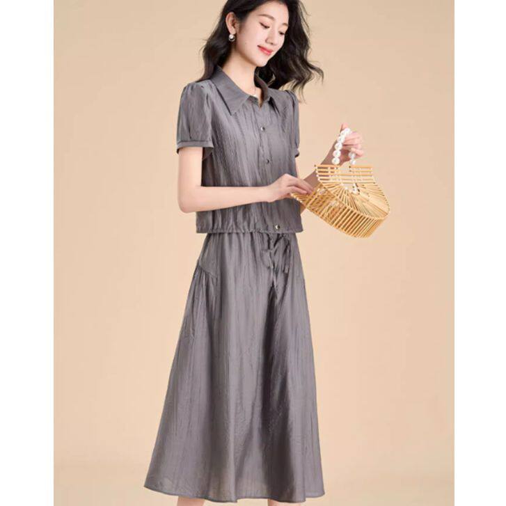 HT1056套装女两件2026夏新款高级感端洋气质裙子显瘦遮肉热销爆款