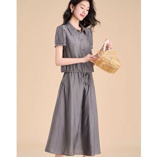 HT1056套装女两件2026夏新款高级感端洋气质裙子显瘦遮肉热销爆款