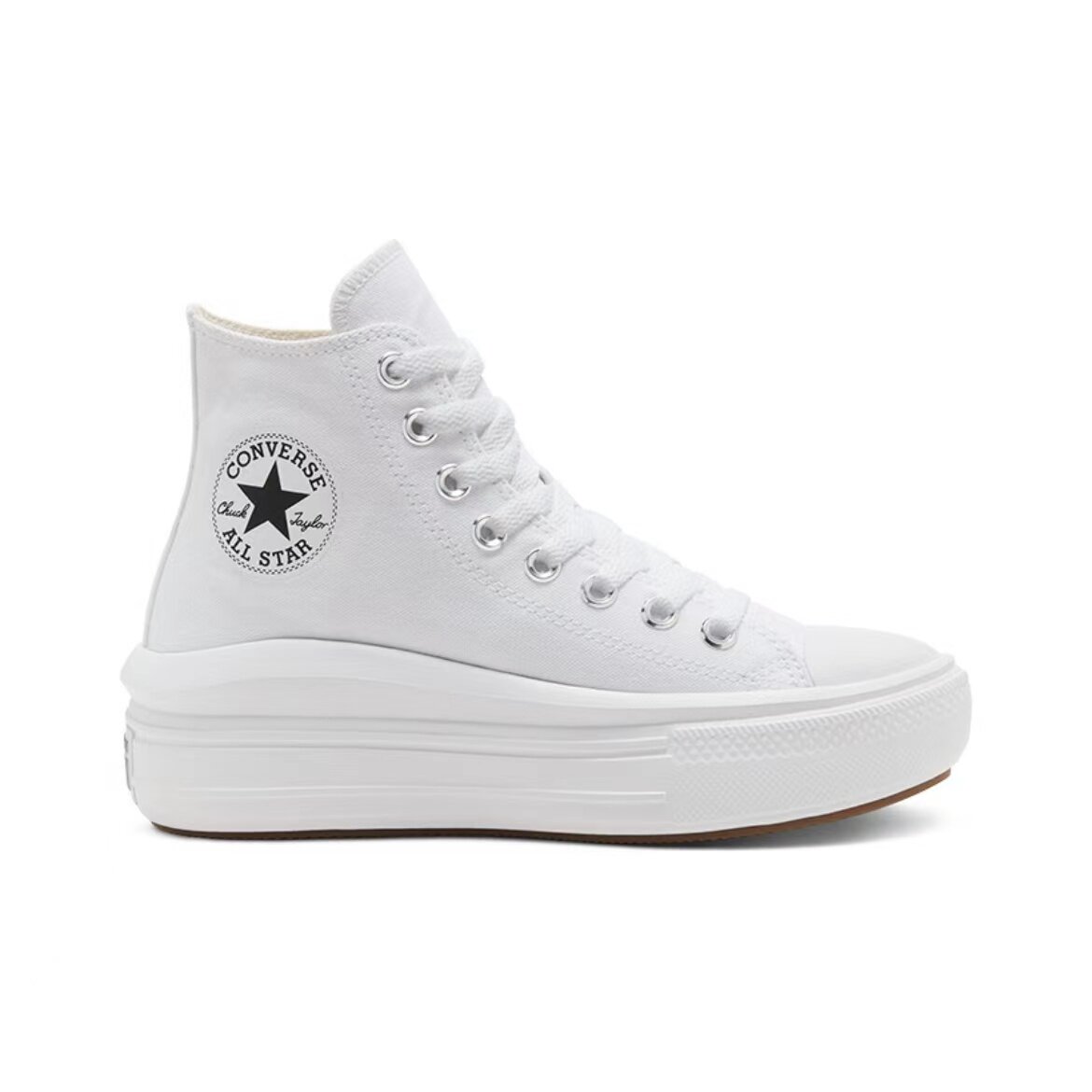 Converse All star Move正品匡威云朵厚底增高白色帆布鞋568498C