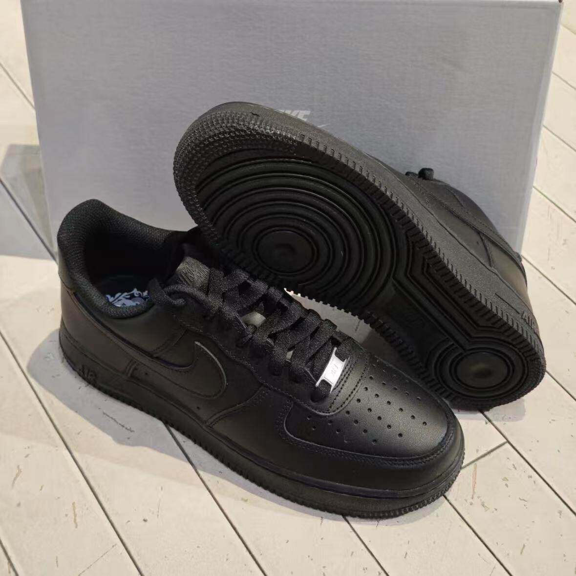 耐克正品Nike Air Force 1空军男女经典低帮休闲黑板鞋CW2288-001