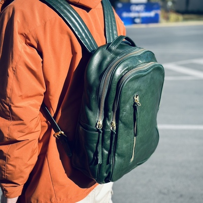 【41*31*16】1.4kgMOZE真皮男士双肩背包通勤双肩包头层牛皮包