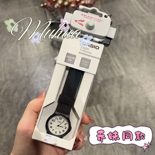 日本本土CASIO卡西欧日本小黑表简约时尚 风学生黑色石英手表