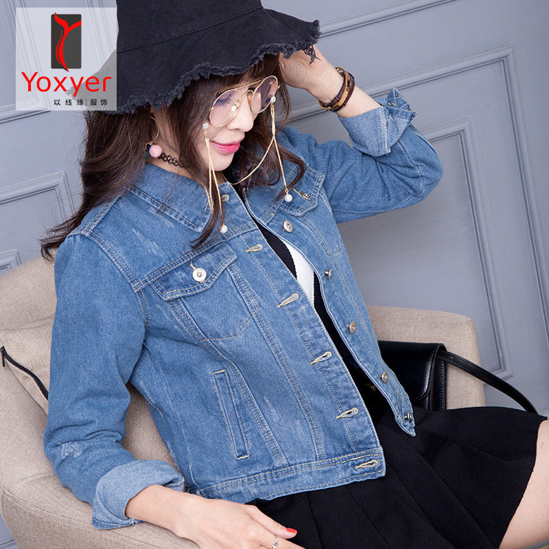 女长袖春秋短款新款上衣服饰