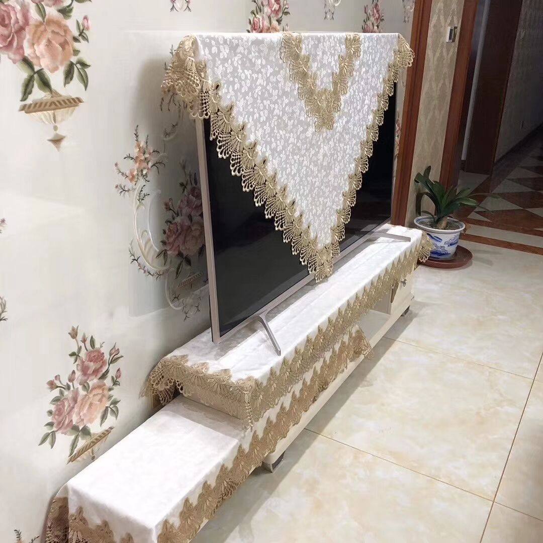 欧式茶几电视柜组合桌布布艺美式盖布现代简约蕾丝台布长方形套罩
