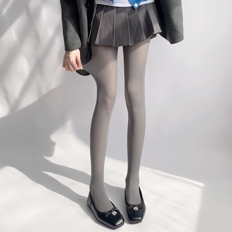 春秋款天鹅绒连裤袜灰色袜子女日系学院风打底裤JK显瘦丝袜
