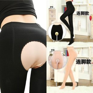 袜踩脚连裤 袋装 打底裤 光腿肤拉绒九分大码 袜 加绒加厚开档打底裤