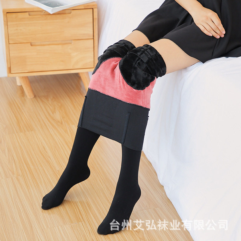 秋冬季鱼骨高腰加厚加绒打底裤女士收腹连裤袜龙骨锦纶保暖一体裤