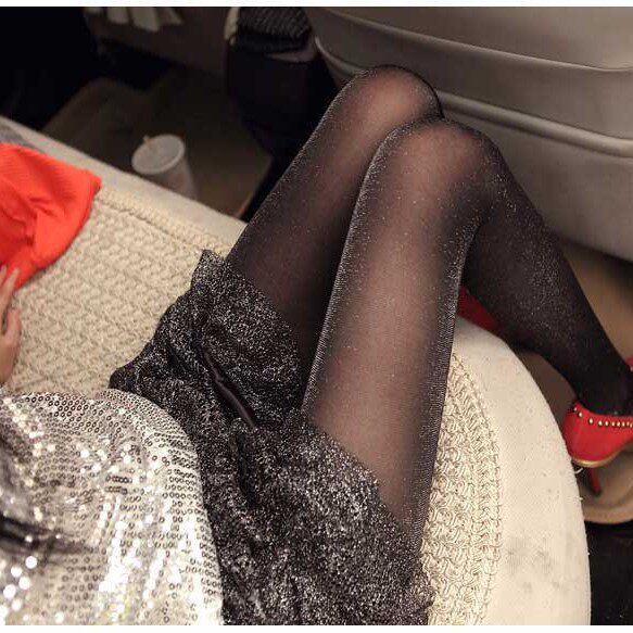 春秋超薄 银丝连裤袜 珠光丝袜 亮丝打底裤袜 微闪银葱连裤袜