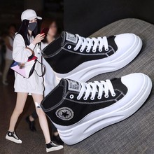 网红爆款水钻高帮鞋女2020春季新款韩版百搭老爹鞋潮鞋春款运动鞋