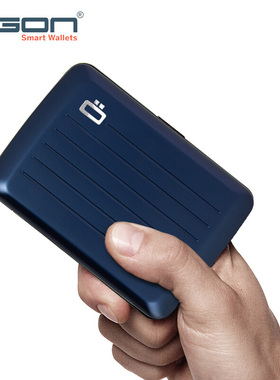 法国OGON欧夹防盗刷商务卡包铝制防水防消磁时尚银行信用卡盒送礼