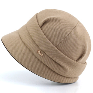 帽子女春秋季女士渔夫帽百搭妈妈休闲短檐薄款中老年人奶奶布盆帽